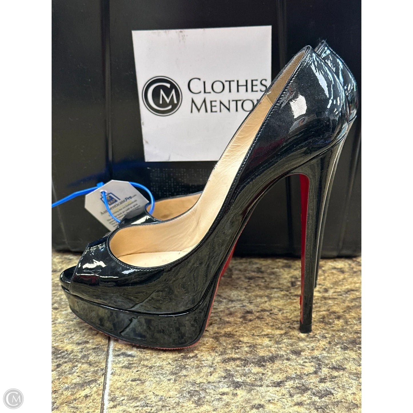 Shoes Designer By Christian Louboutin In Black, Size: 39.5