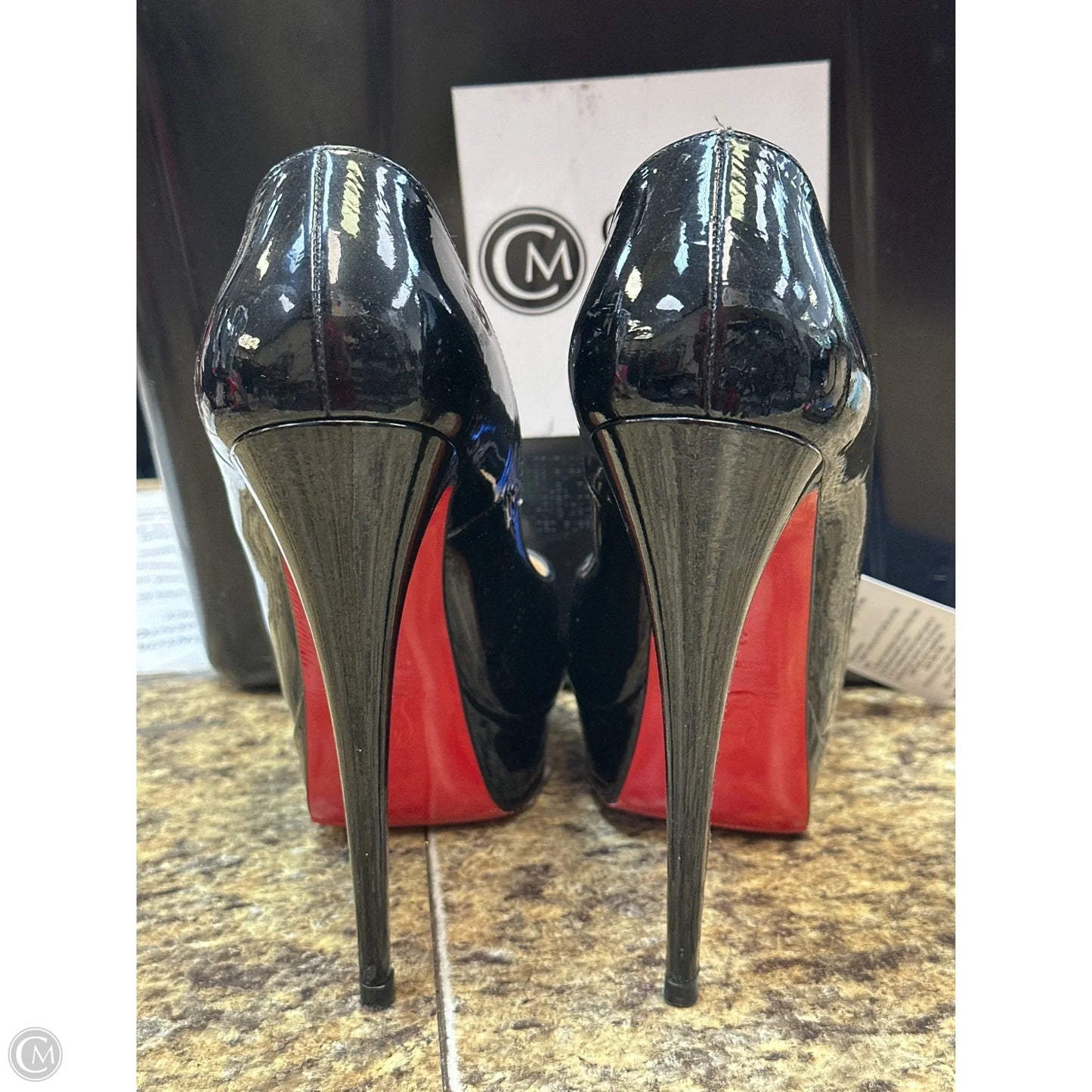 Shoes Designer By Christian Louboutin In Black, Size: 39.5