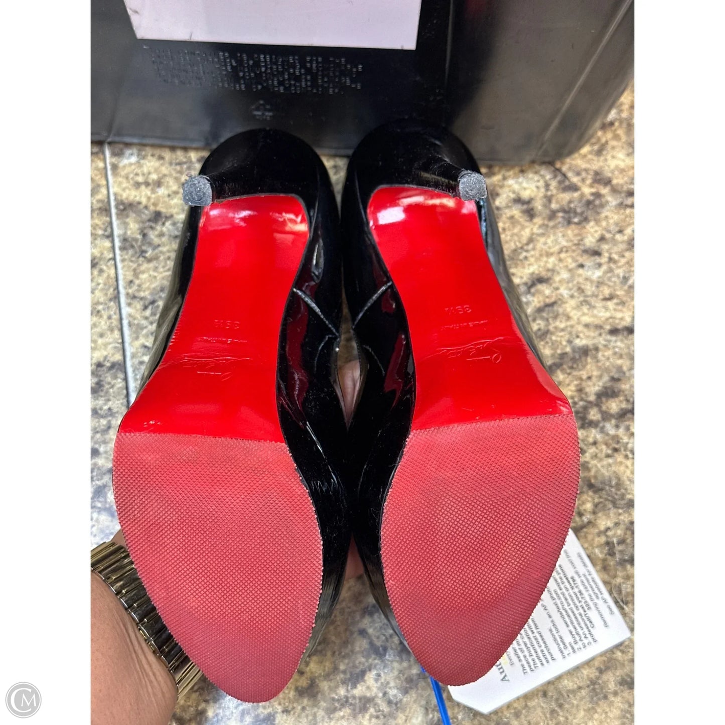 Shoes Designer By Christian Louboutin In Black, Size: 39.5