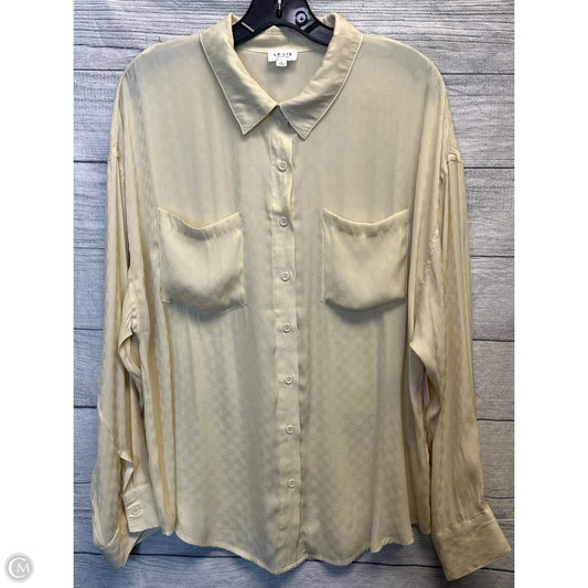 Top Long Sleeve By Cmf In Cream, Size: L
