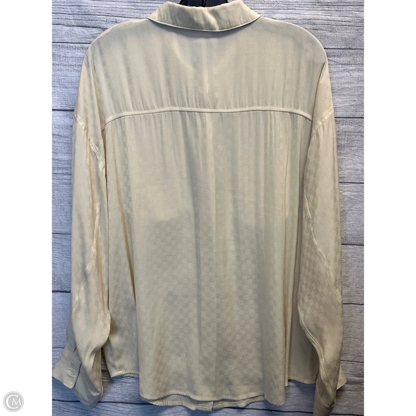 Top Long Sleeve By Cmf In Cream, Size: L