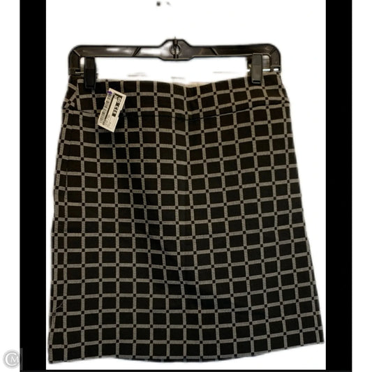 Skirt Midi By Loft In Black & Grey, Size: 2
