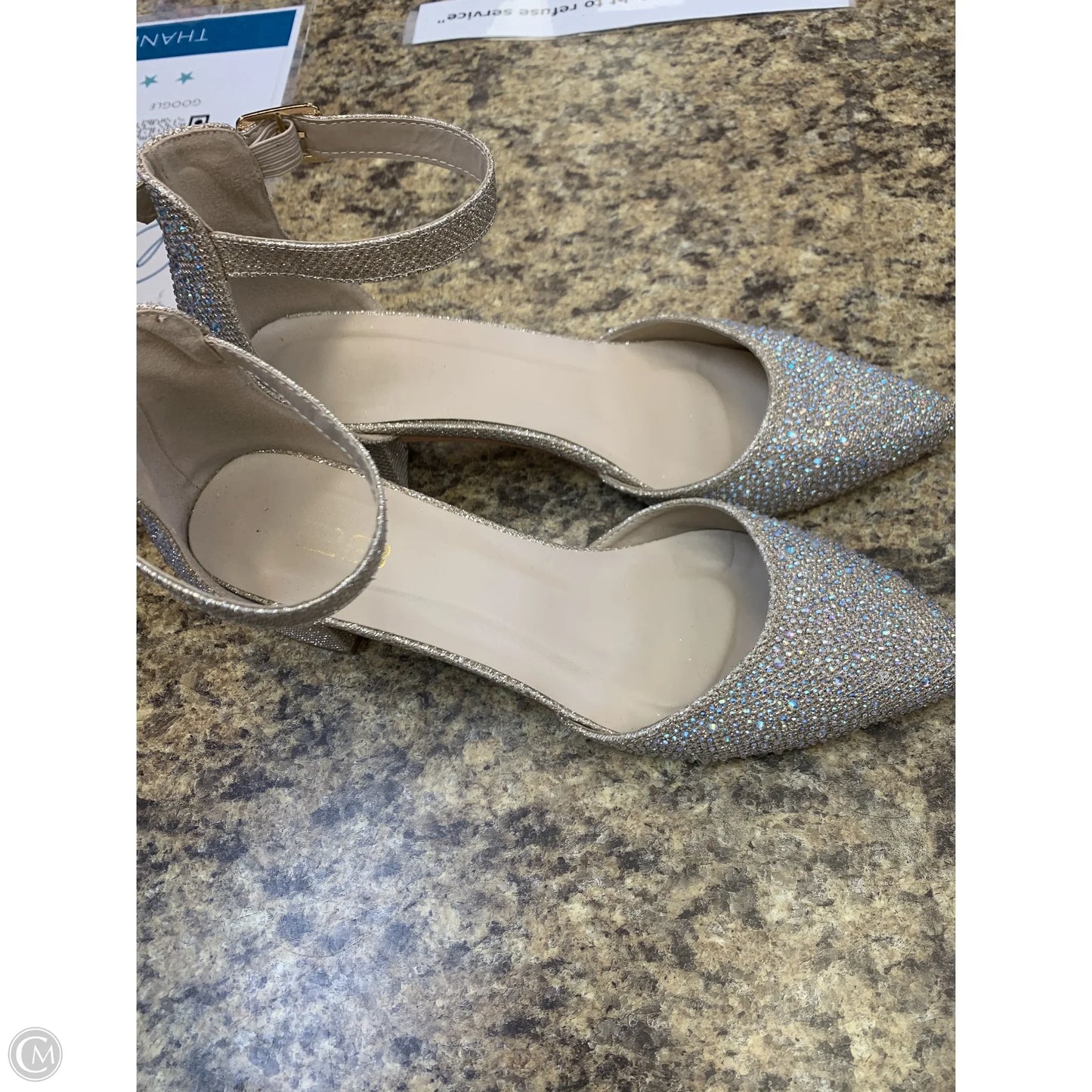 Shoes Heels Block By Cmf In Beige, Size: 10