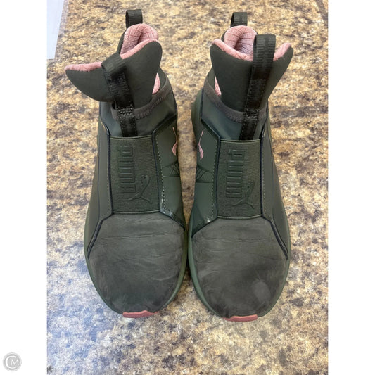 Shoes Athletic By Puma In Green & Pink, Size: 7