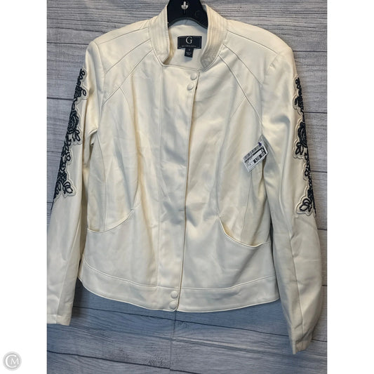 Jacket Moto By G By Giuliana In Cream, Size: 10