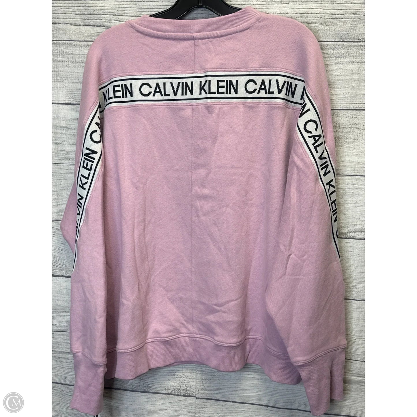 Athletic Sweatshirt Crewneck By Calvin Klein In Purple, Size: Xl