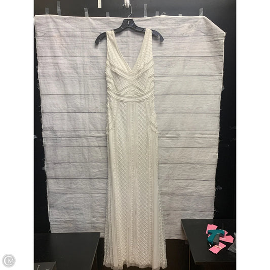 Dress Party Long By Adrianna Papell In Cream, Size: 8