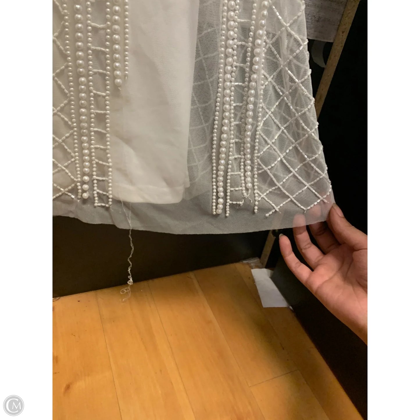 Dress Party Long By Adrianna Papell In Cream, Size: 8