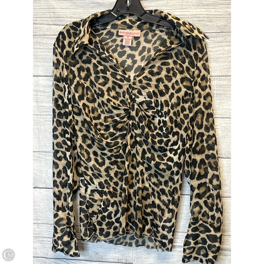 Top Long Sleeve By Bandolino In Animal Print, Size: 12