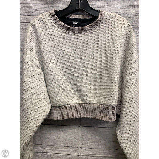 Athletic Sweatshirt Crewneck By Nike In Beige, Size: M