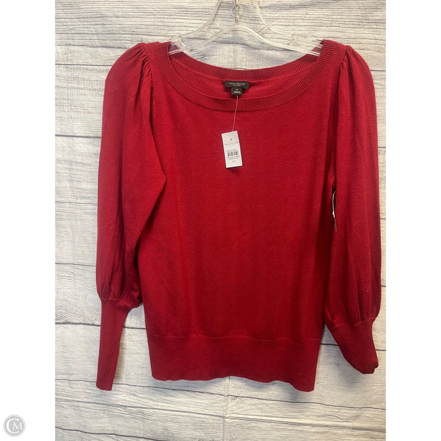 Top Long Sleeve By Ann Taylor In Red, Size: Xs