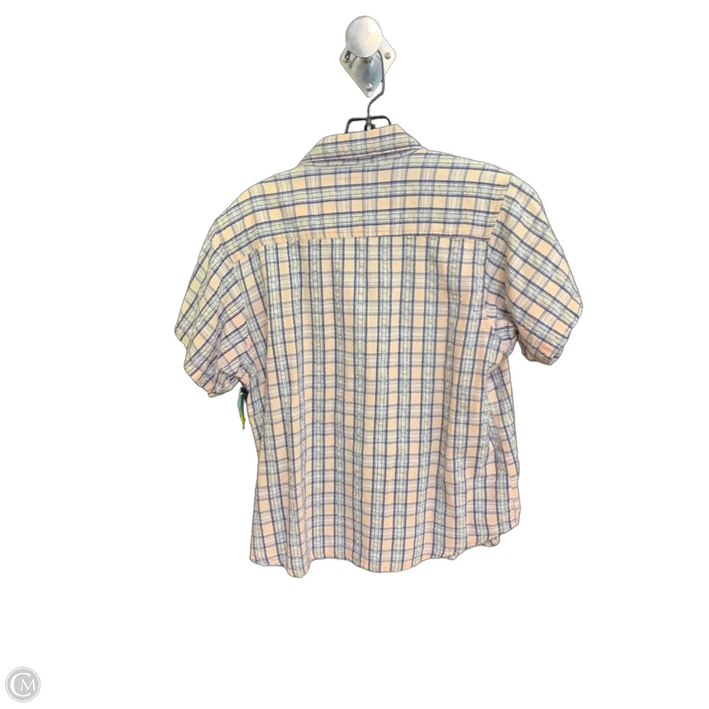 Top Short Sleeve By Mountain Lake In Blue & Pink, Size: L
