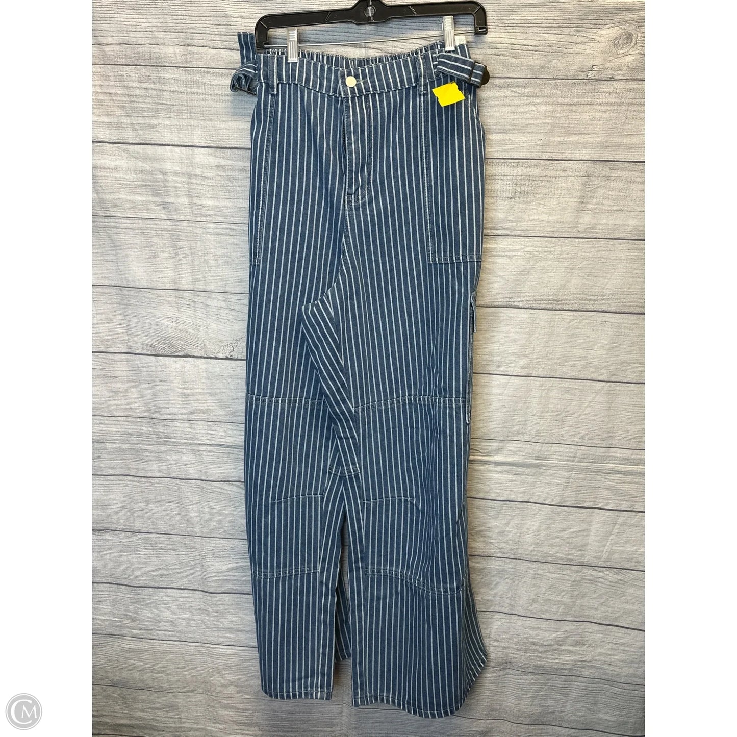 Jeans Wide Leg By Shein In Blue & White, Size: 2x