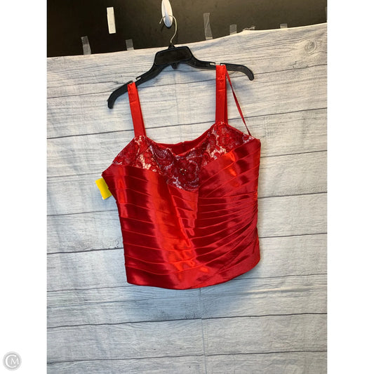 Blouse Sleeveless By Cmf In Red, Size: 22