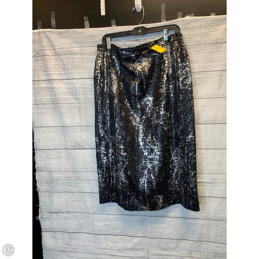 Skirt Maxi By Cmf In Black & Silver, Size: 20