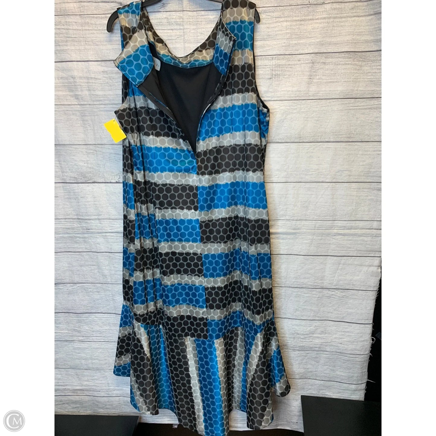 Dress Casual Maxi By Cmf In Blue & Tan, Size: 3x