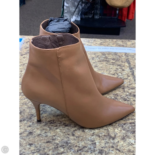 Boots Ankle Heels By Elodie In Brown, Size: 10