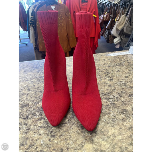 Boots Mid-calf Heels By Guess In Red, Size: 9