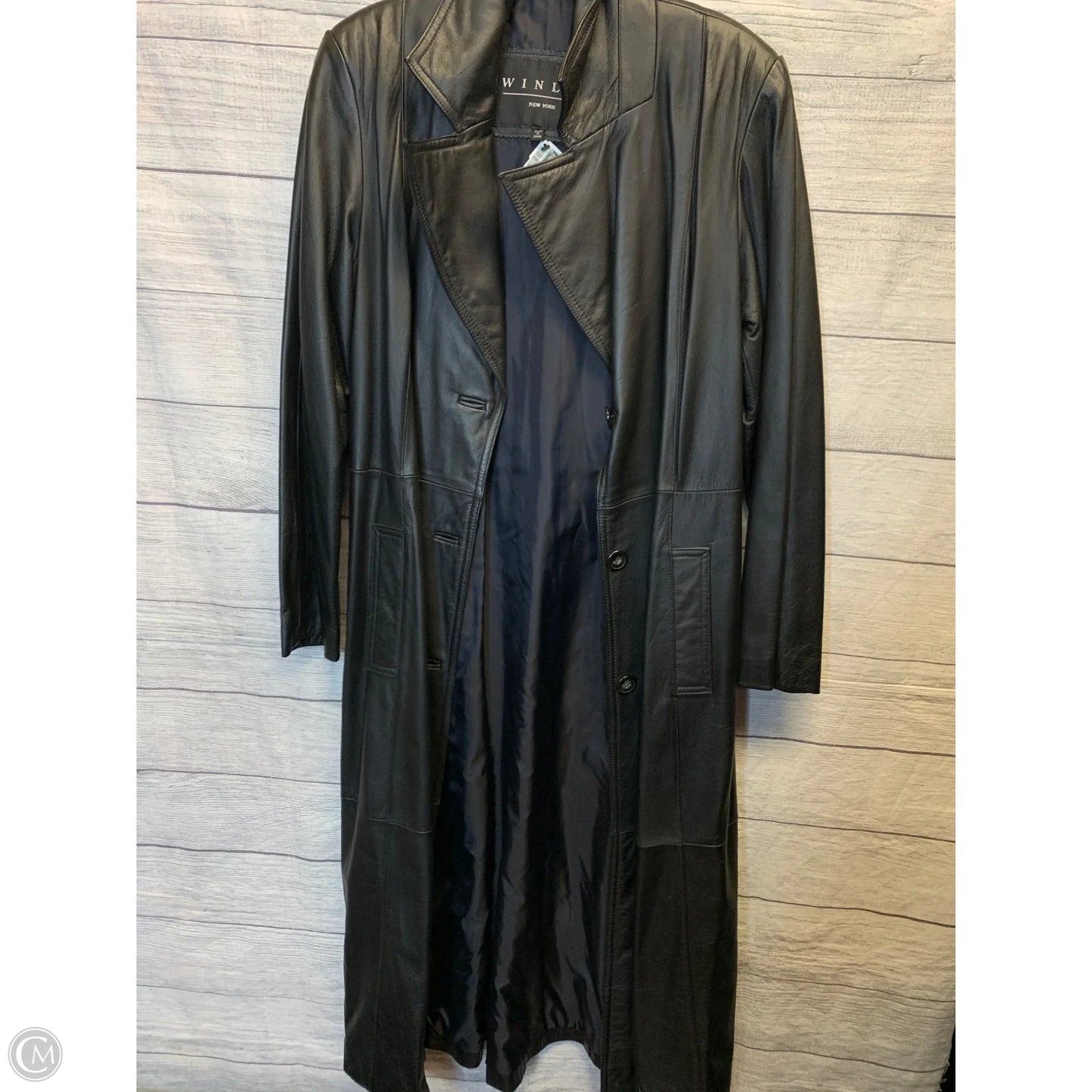 Coat Leather By Cmf In Black, Size: L