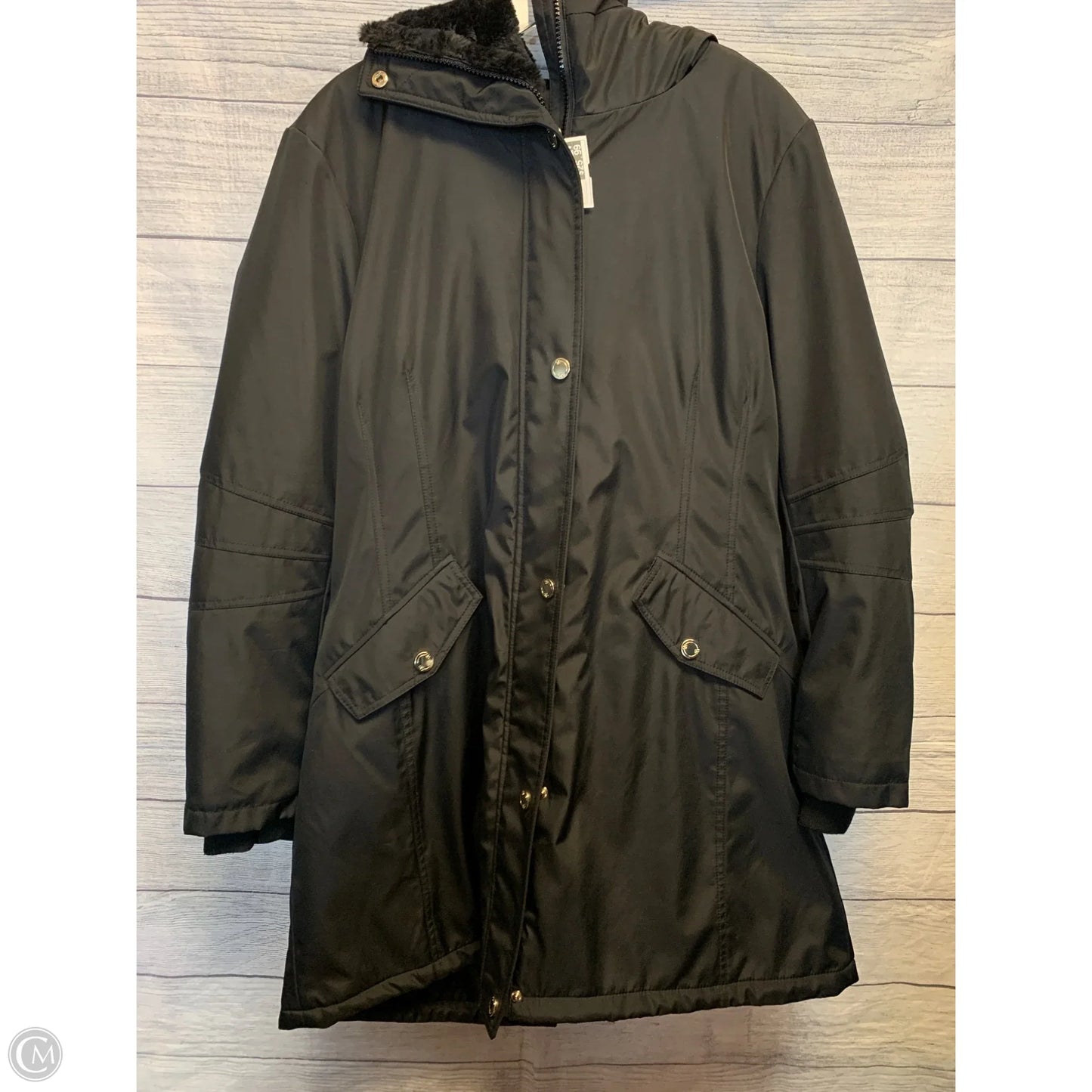 Coat Puffer & Quilted By Jessica Simpson In Black, Size: L