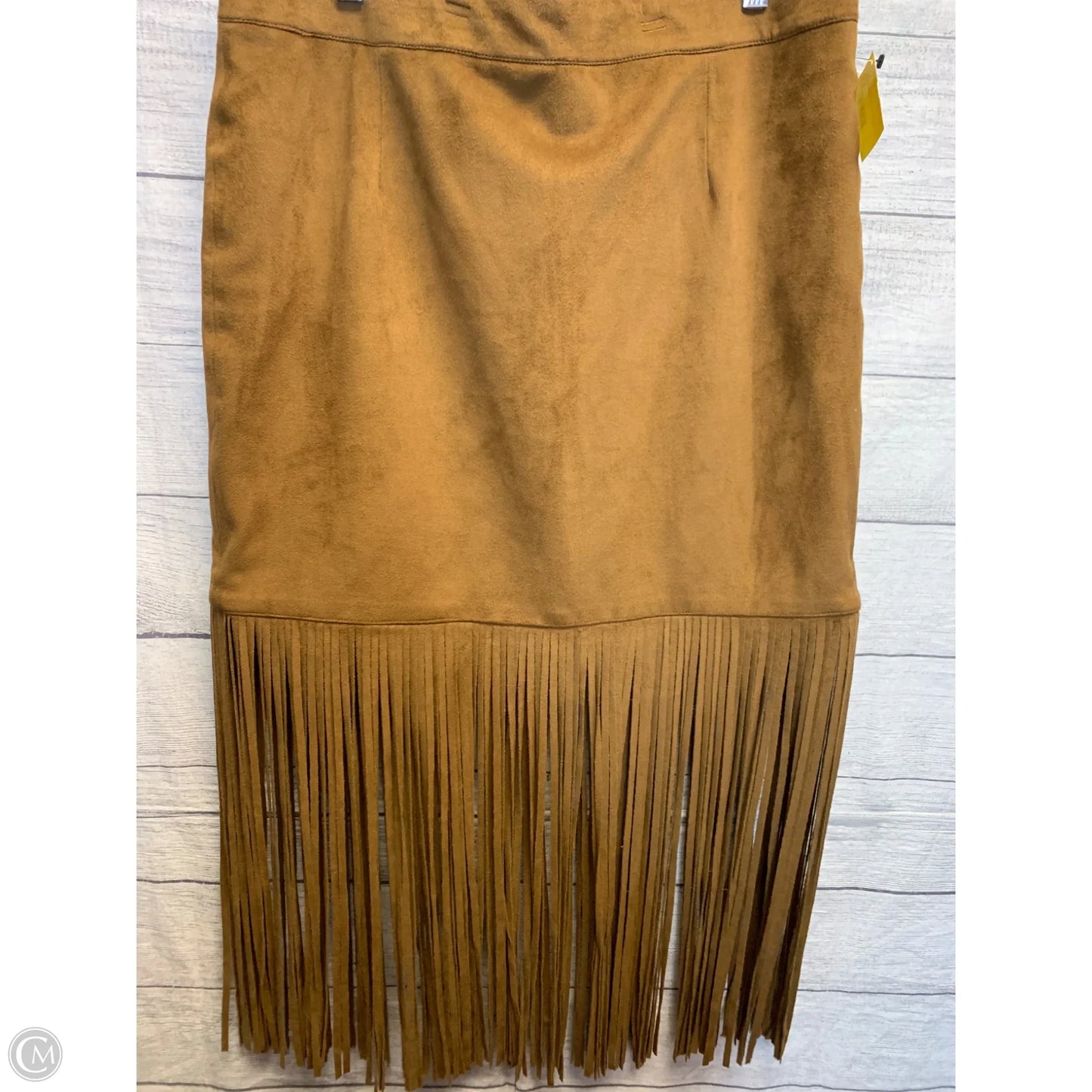 Skirt Midi By Grace Elements In Brown, Size: Xl