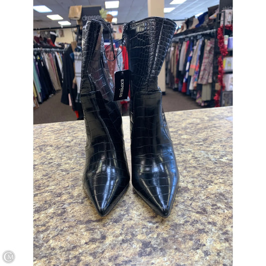 Boots Mid-calf Heels By Express In Black, Size: 7