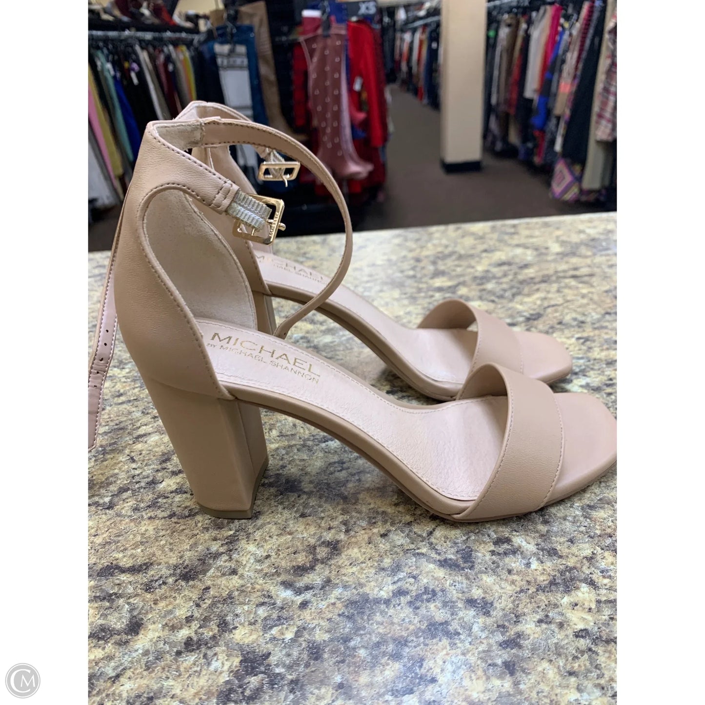 Shoes Heels Block By Michael Shannon In Beige, Size: 8.5
