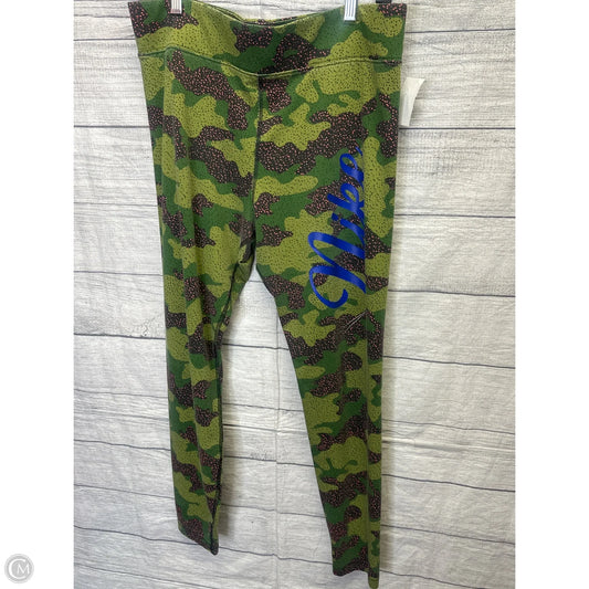 Athletic Pants By Nike Apparel In Green, Size: Xl