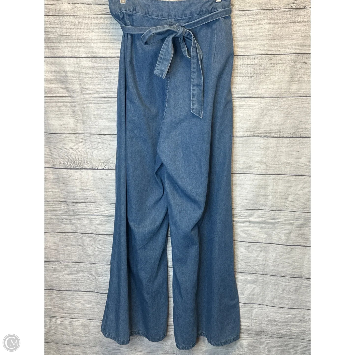 Jeans Wide Leg By Shein In Blue Denim, Size: 3x