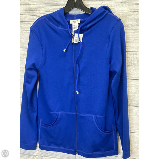 Athletic Jacket By Love J In Blue, Size: L