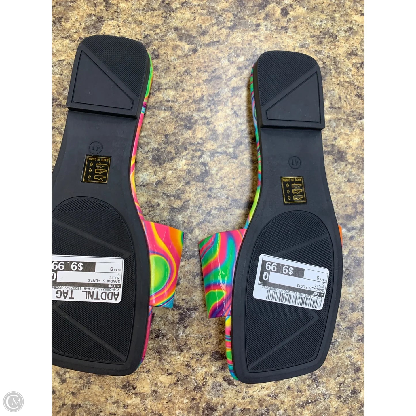 Sandals Flats By Cmf In Multi-colored, Size: 9
