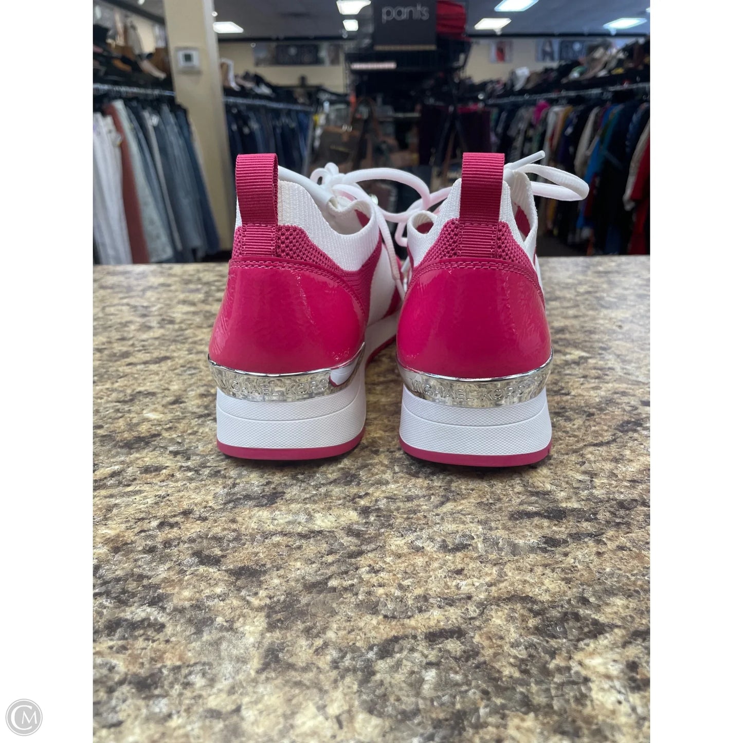 Shoes Athletic By Michael By Michael Kors In Pink & White, Size: 10