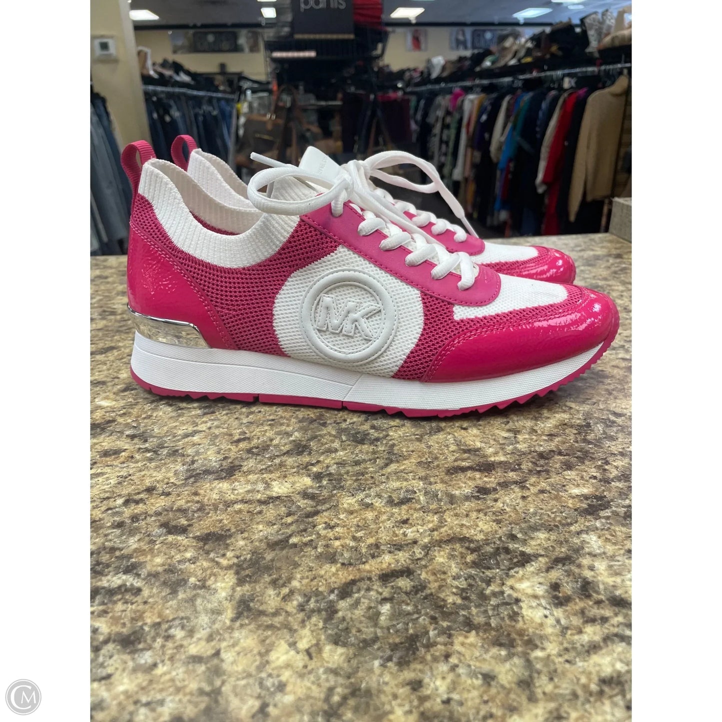 Shoes Athletic By Michael By Michael Kors In Pink & White, Size: 10