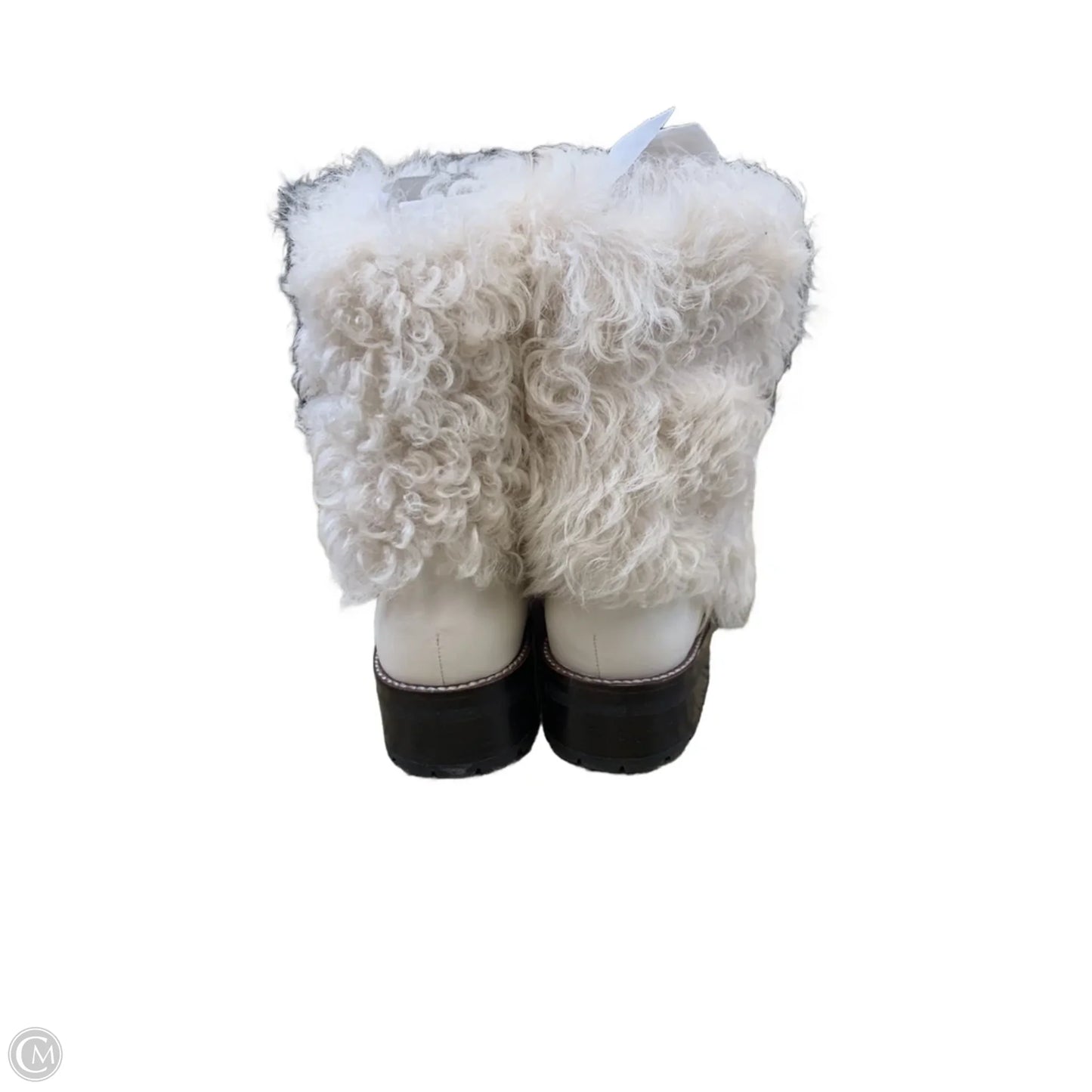 Boots Designer By Coach In White, Size: 9.5