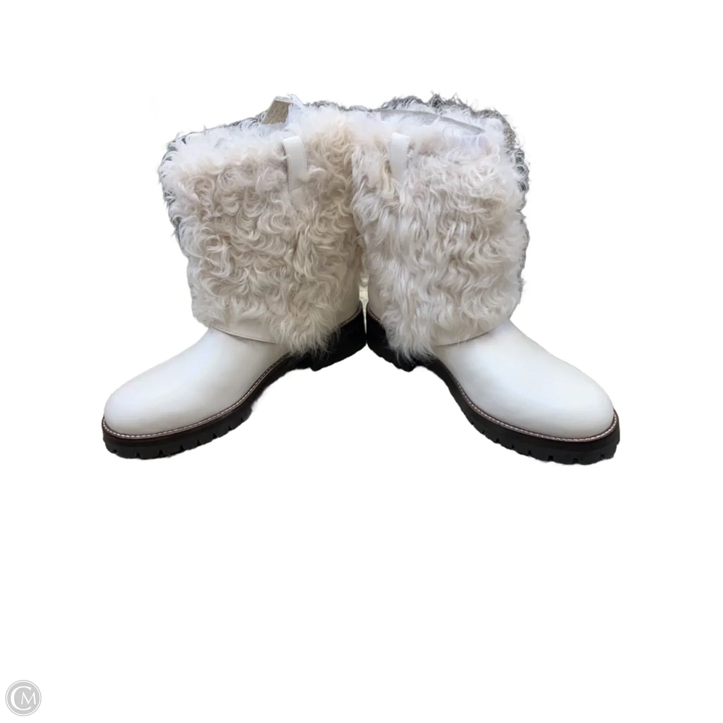 Boots Designer By Coach In White, Size: 9.5