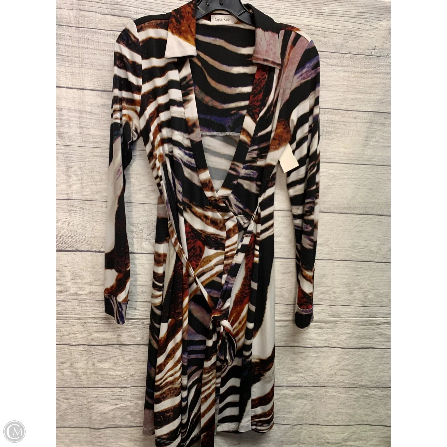 Dress Casual Midi By Calvin Klein In Multi-colored, Size: 6