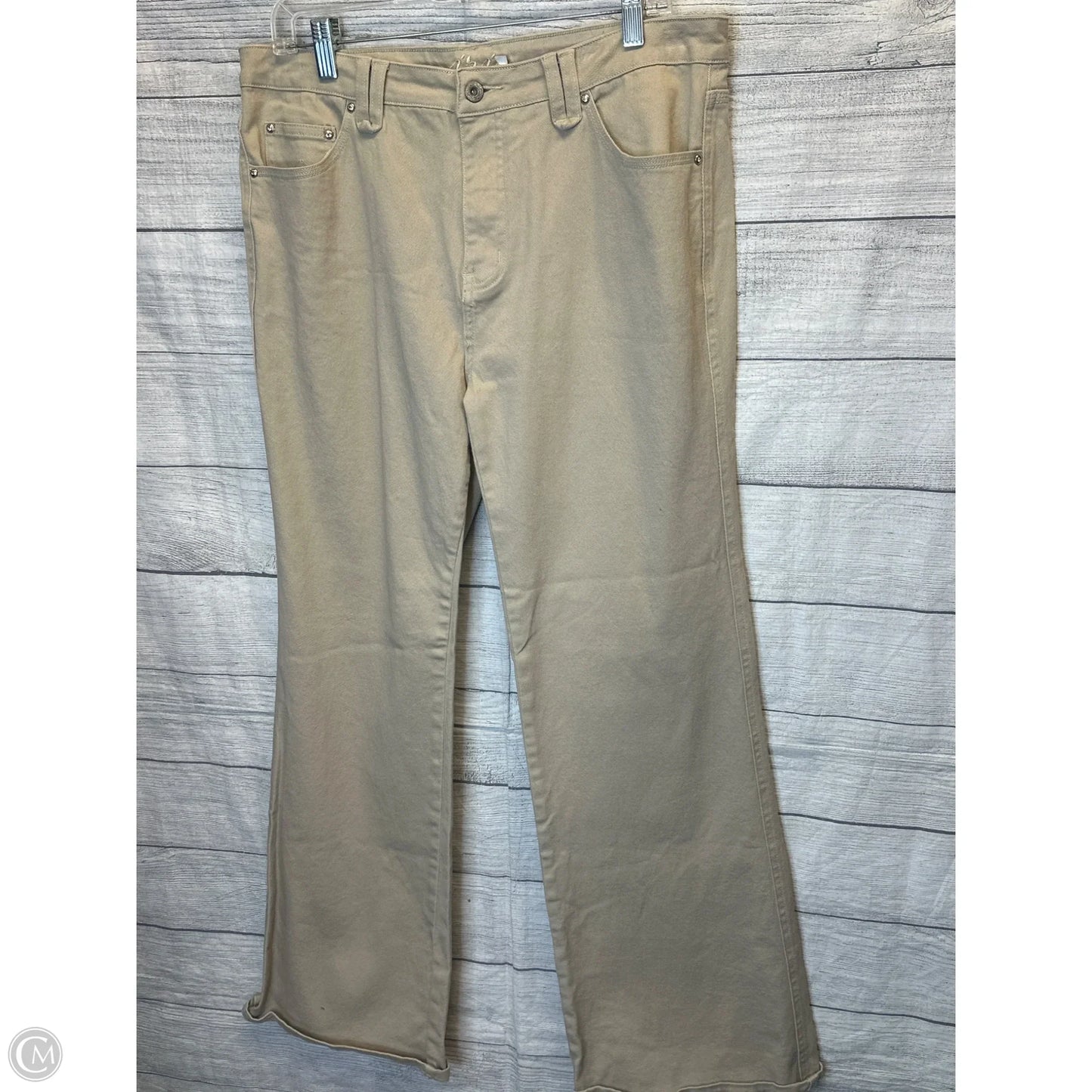 Jeans Wide Leg By Iris In Beige, Size: 22