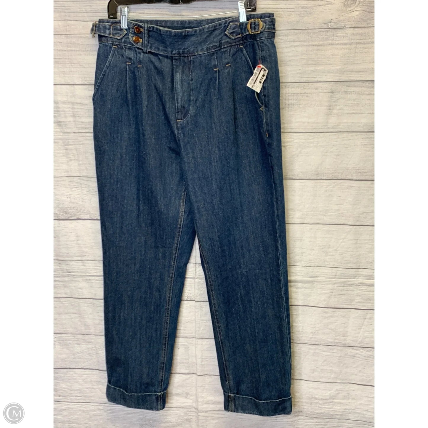 Jeans Straight By Cmf In Blue Denim, Size: 34