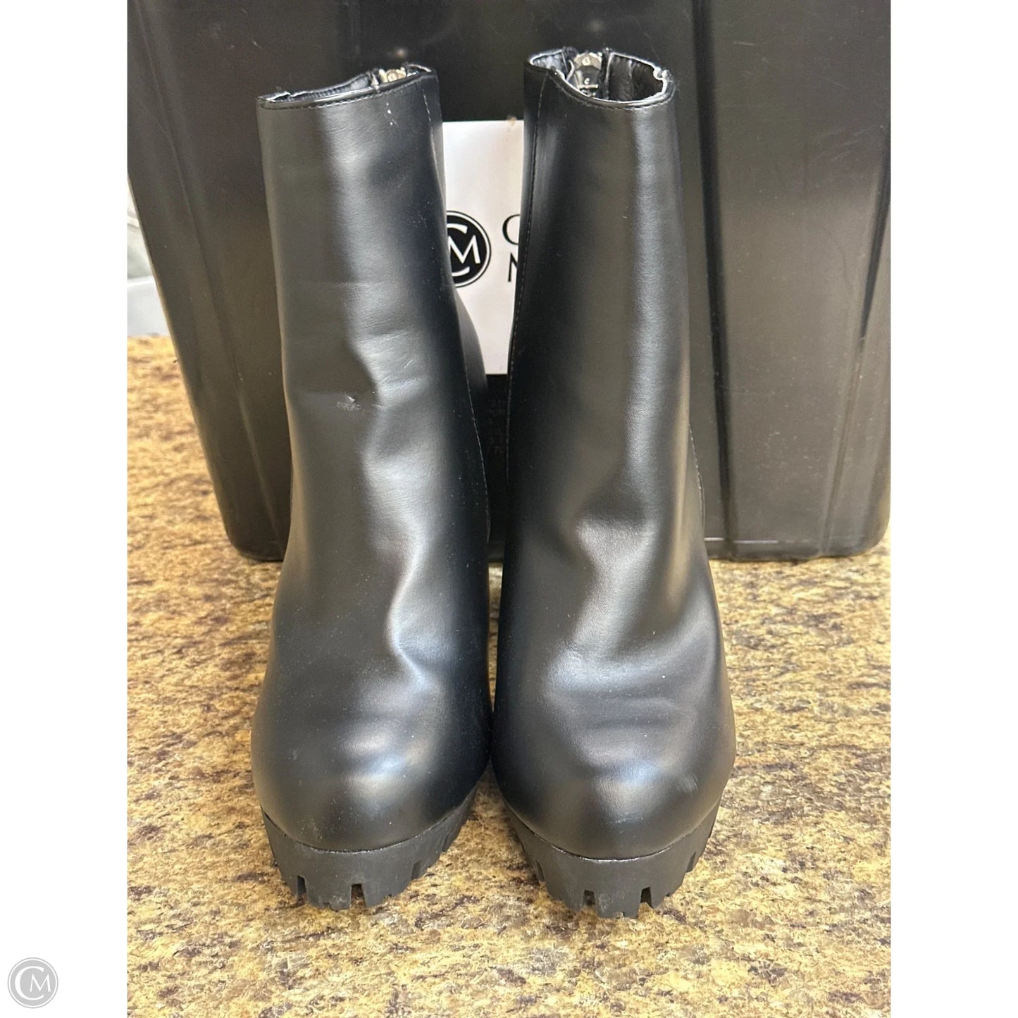 Boots Mid-calf Heels By Charlotte Russe In Black, Size: 9