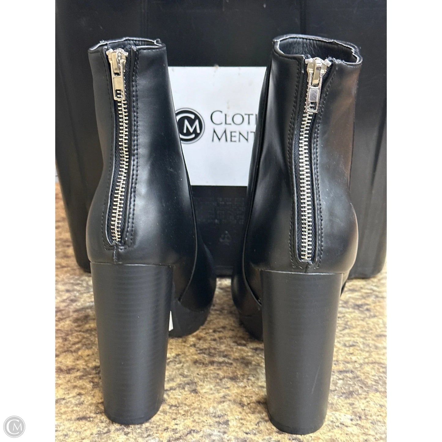 Boots Mid-calf Heels By Charlotte Russe In Black, Size: 9