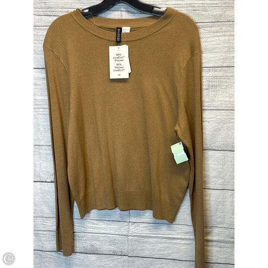 Top Long Sleeve By Divided In Brown, Size: L