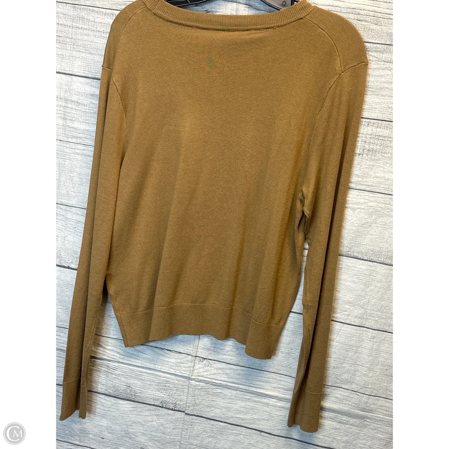 Top Long Sleeve By Divided In Brown, Size: L