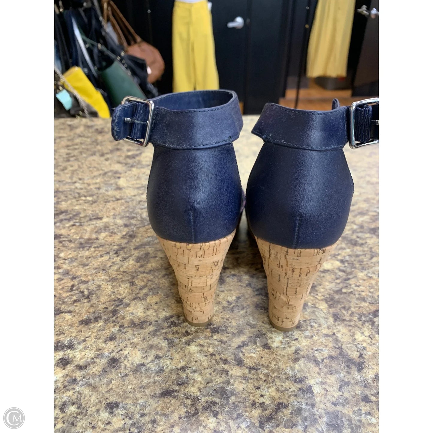 Shoes Heels Wedge By Marc Fisher In Floral Print, Size: 8