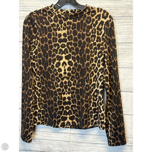 Top Long Sleeve By Shein In Animal Print, Size: L