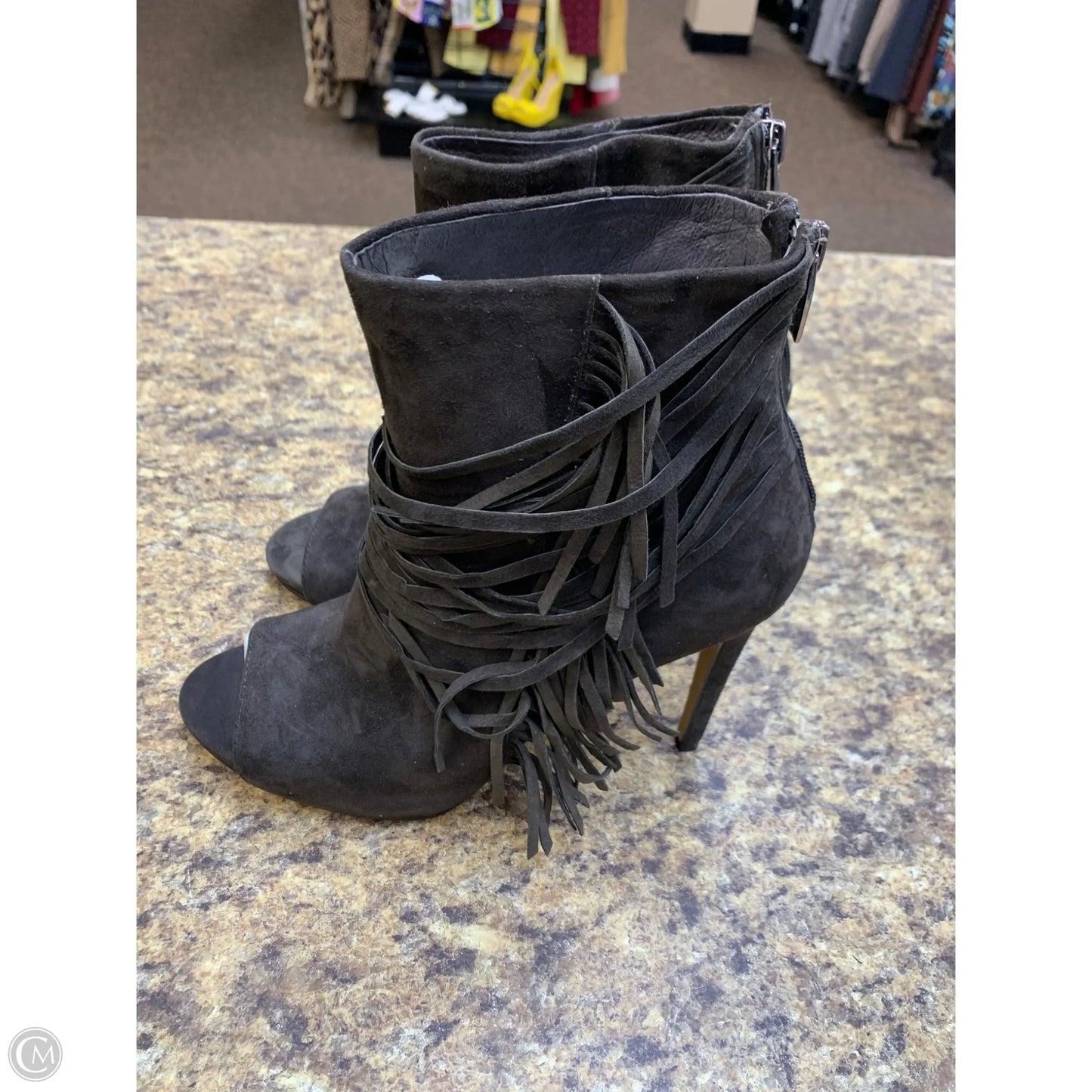 Boots Ankle Heels By Vince Camuto In Grey, Size: 8