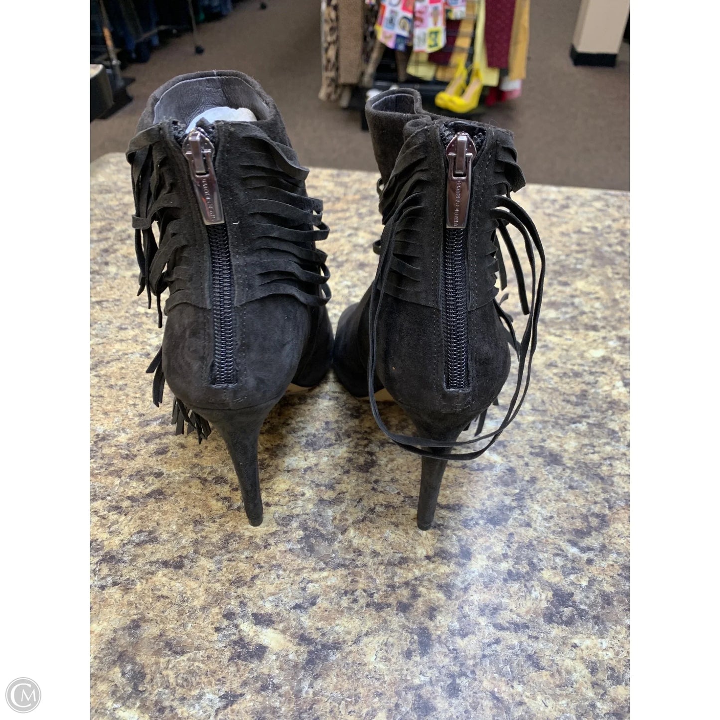 Boots Ankle Heels By Vince Camuto In Grey, Size: 8