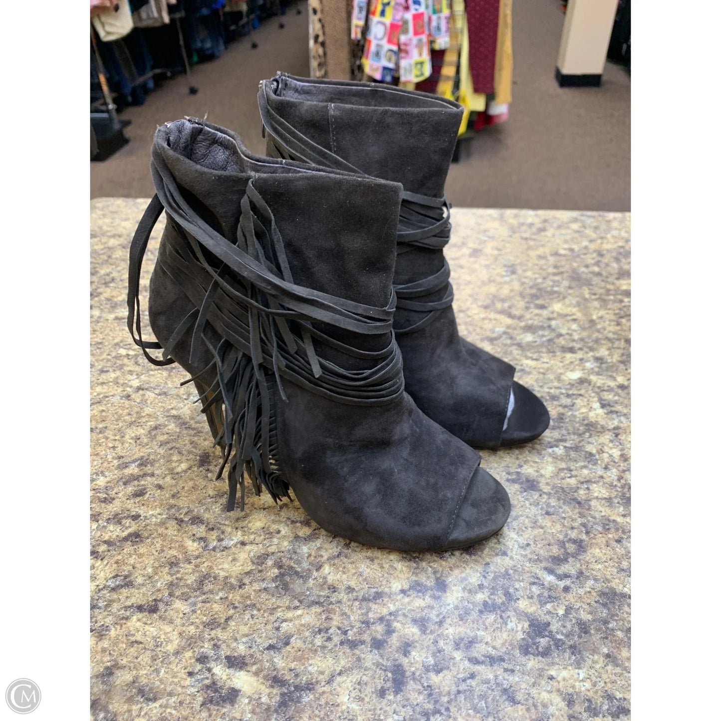 Boots Ankle Heels By Vince Camuto In Grey, Size: 8