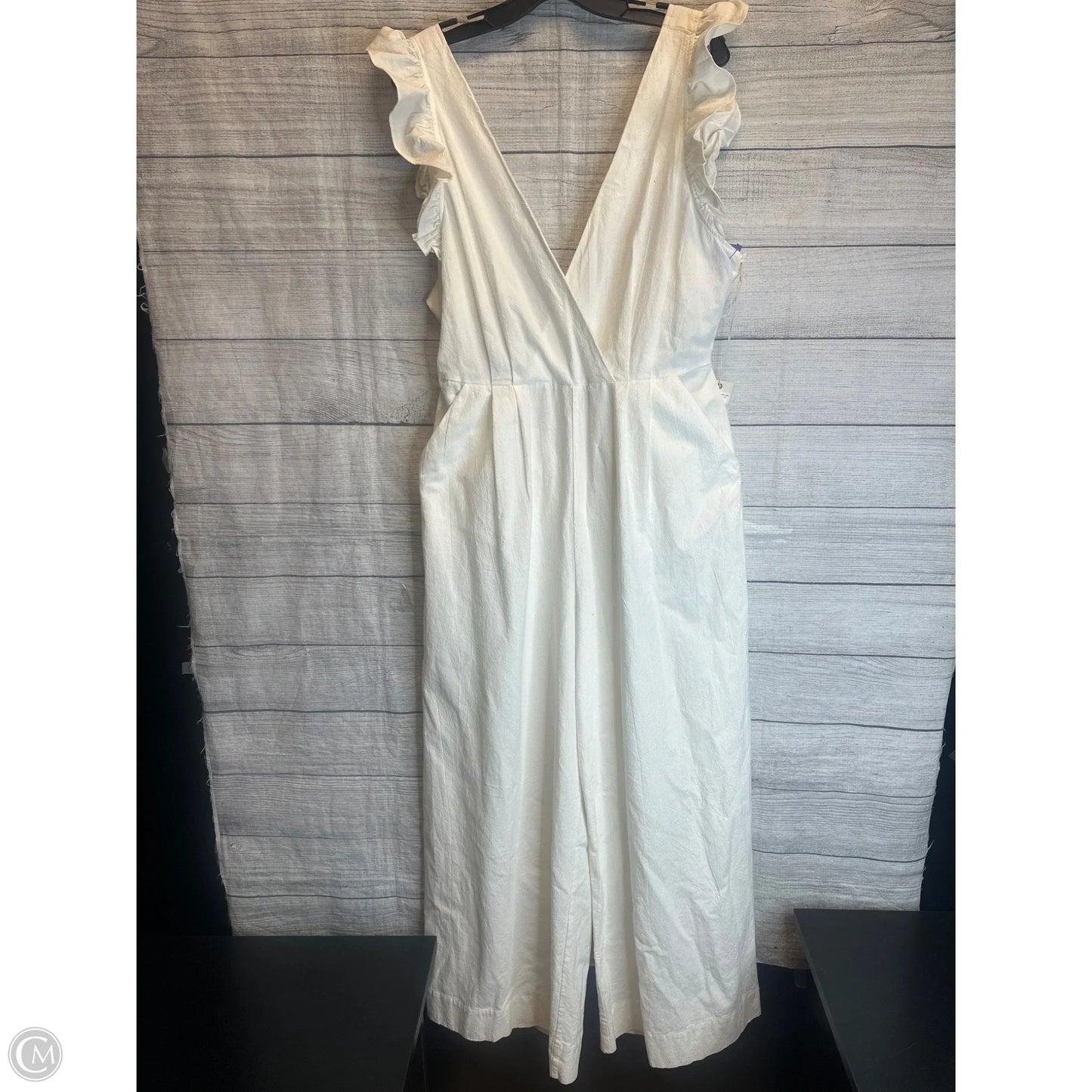 Jumpsuit By Clothes Mentor In Cream, Size: 14