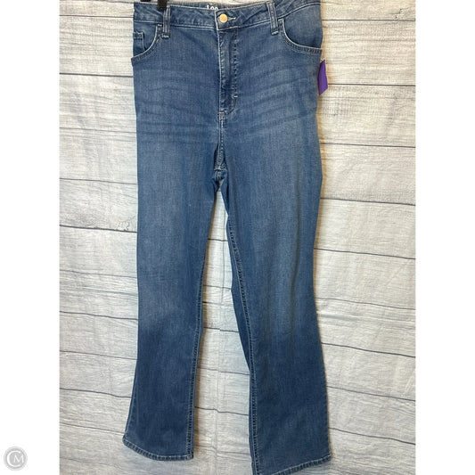 Jeans Straight By Lee In Blue Denim, Size: 22