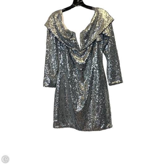 Dress Party Short By Fashion Nova In Silver, Size: 1x